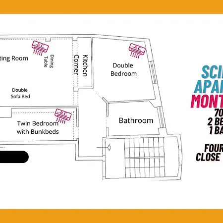 Apartment Scimiscia 2-bedroom With Ac *